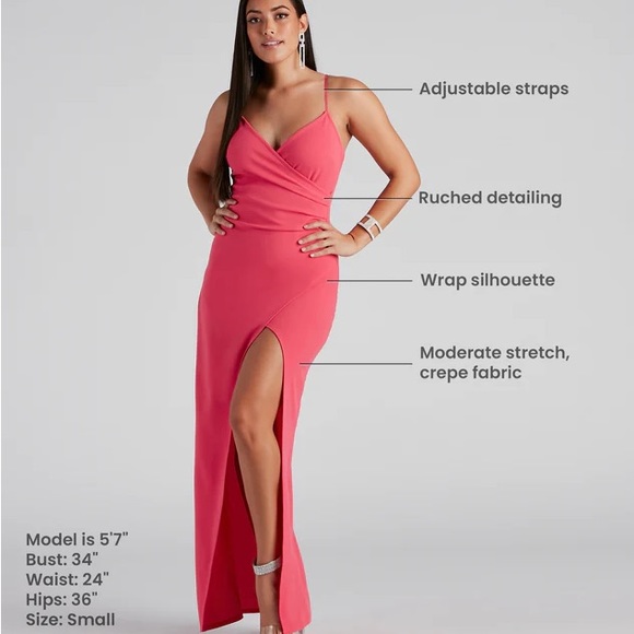 NWT Windsor Sz Small Evening Gown Never Worn. The color is CORAL. - Picture 1 of 5